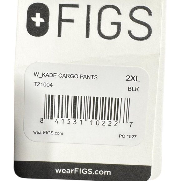 NWT Figs Kade Cargo Scrub Pants Black Size 2XL - Picture 3 of 12